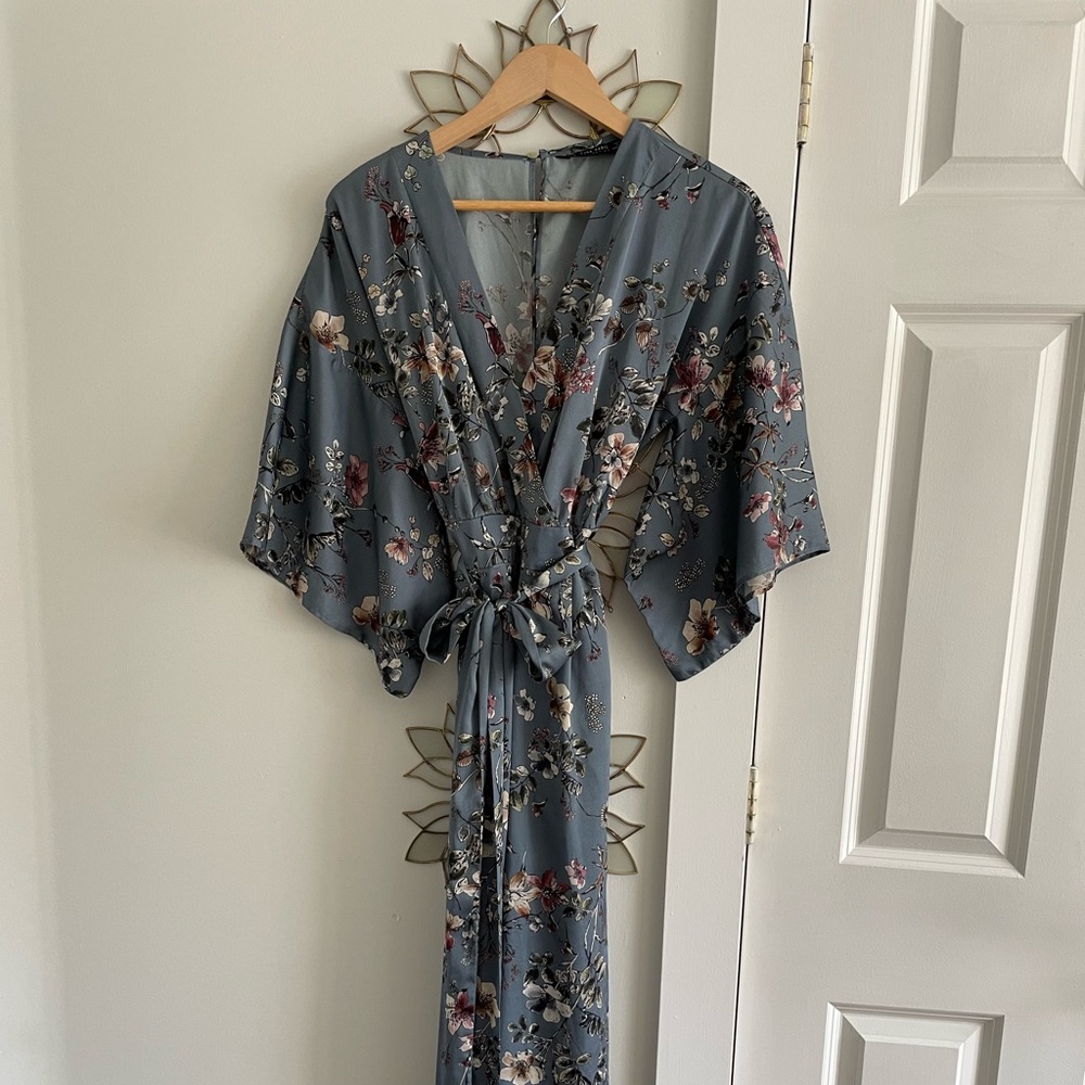 Zara kimono silky jumpsuit